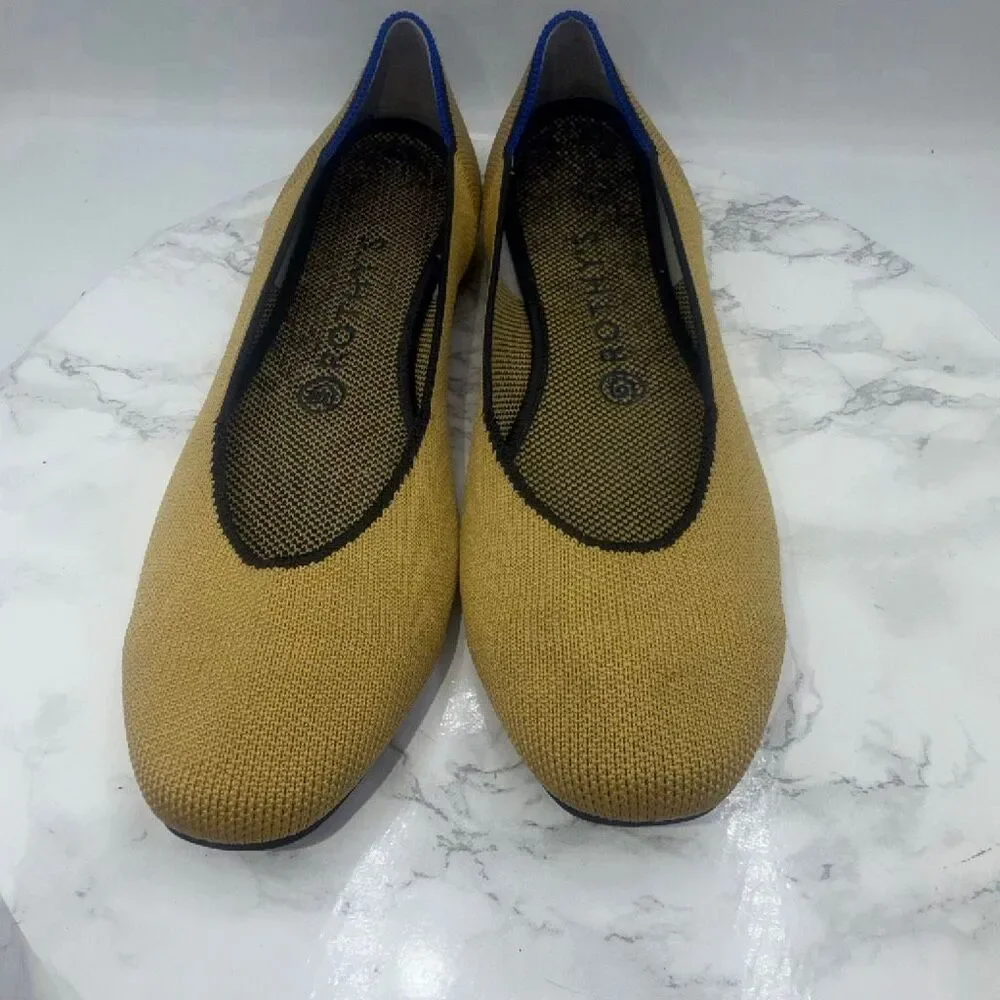 ROTHY’s Limited Edition / Retired The Square Flats Chai Yellow- 8.5